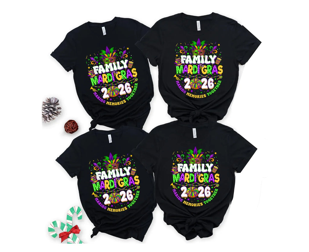 Family Mardi Gras 2026 Shirt, Matching Carnival Trip Tee, Mardi Gras TShirt