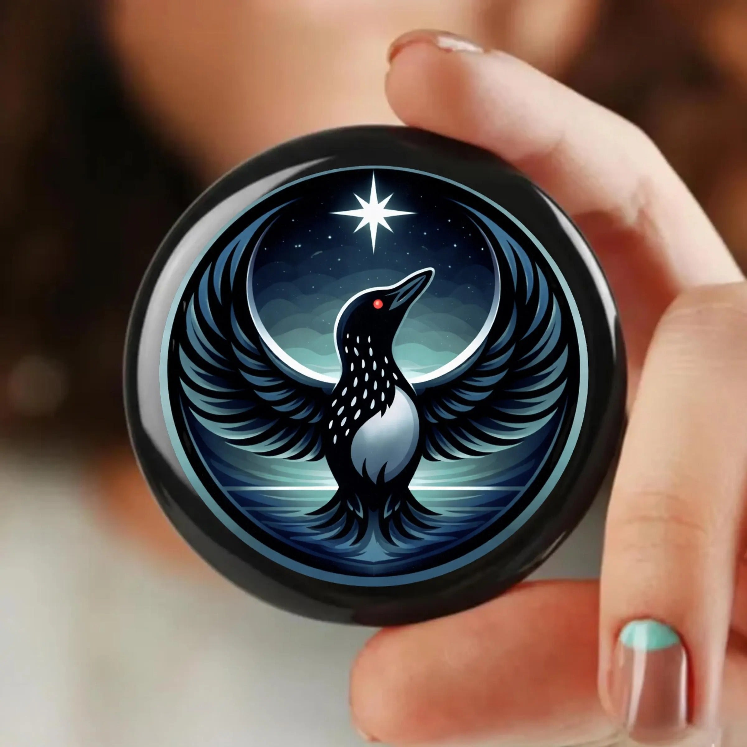 Minnesota Rebel Loon Pin Button, Minnesota Rebel Pinback