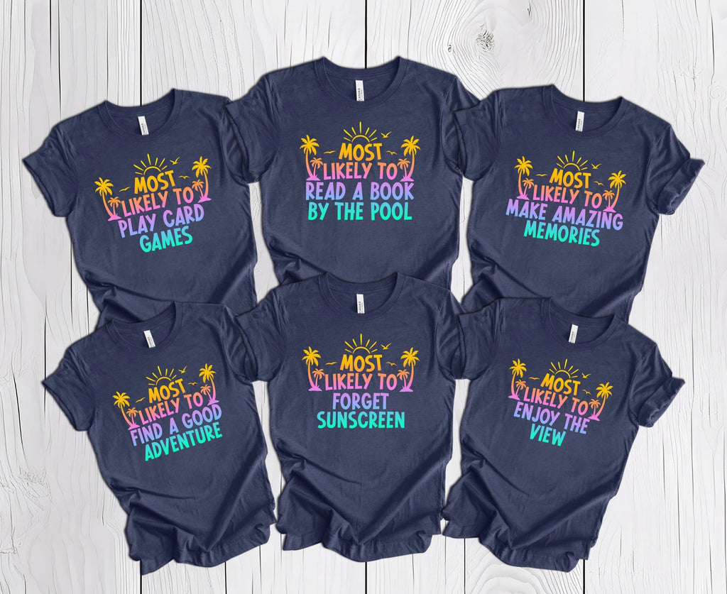 Custom 'Most Likely To' Summer Family Trip Shirts