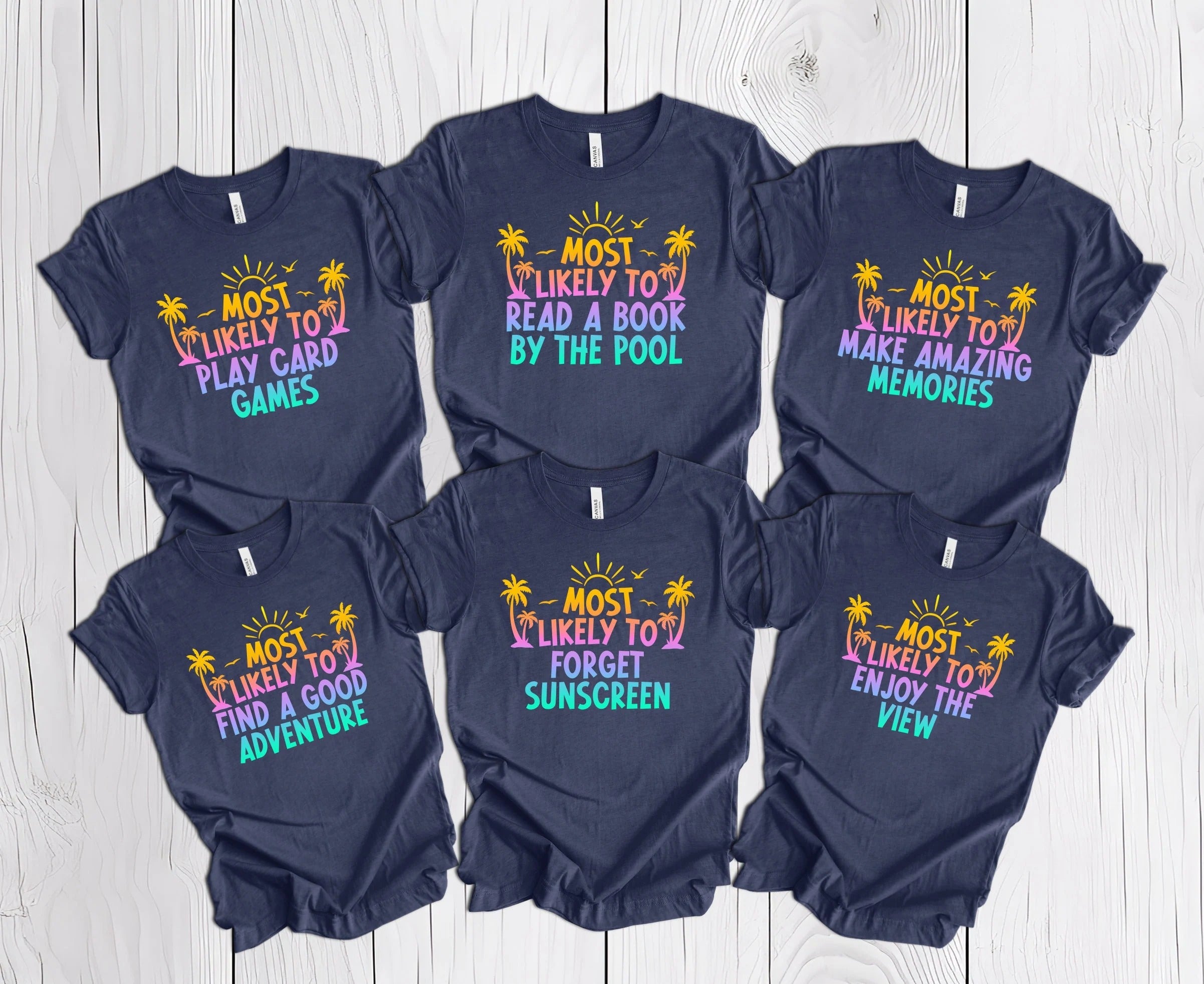 Custom 'Most Likely To' Summer Family Trip Shirts