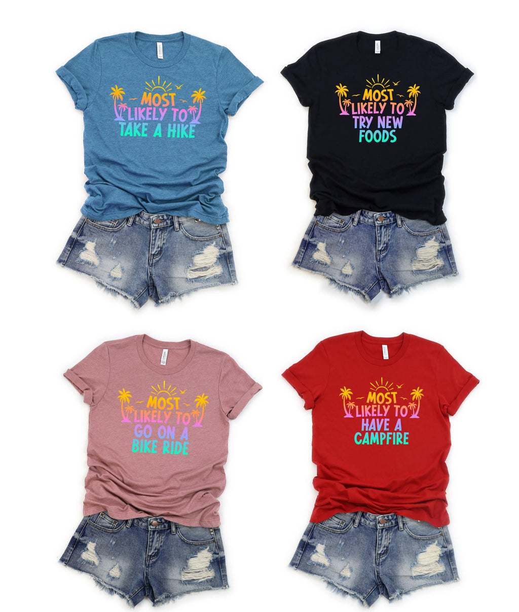 Custom 'Most Likely To' Summer Family Trip Shirts